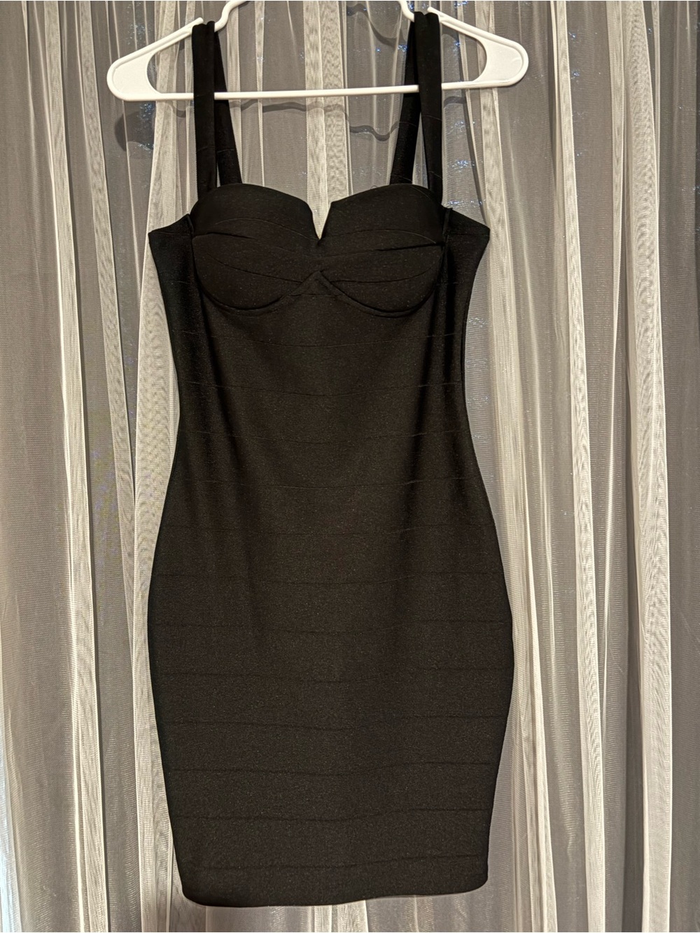 Haute Monde Black Mini Bandage Dress